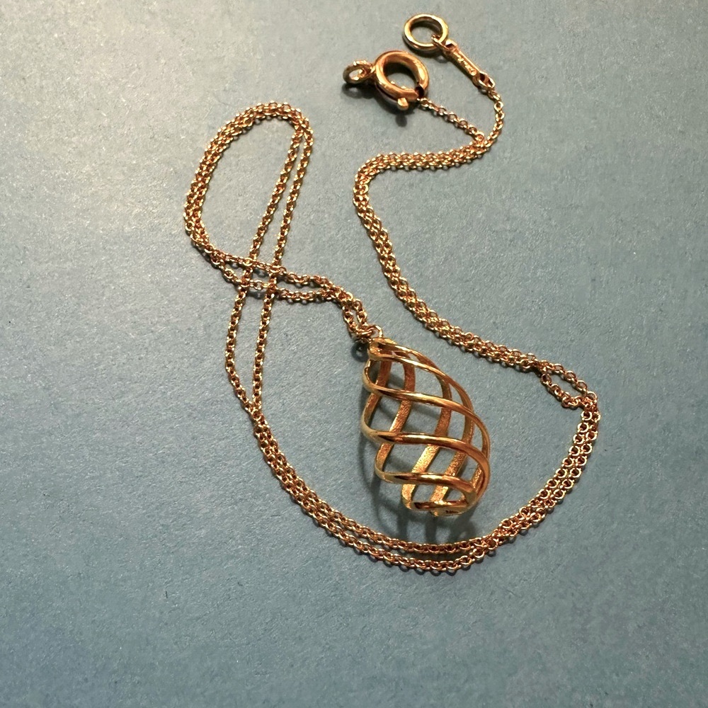 Tiffany & Co 18k Yellow Gold Extra Large Picasso Venezia Spiral Pendant Necklace